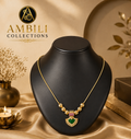 Premium plated Necklace (Premium Plated Green Stone Pendant Necklace)