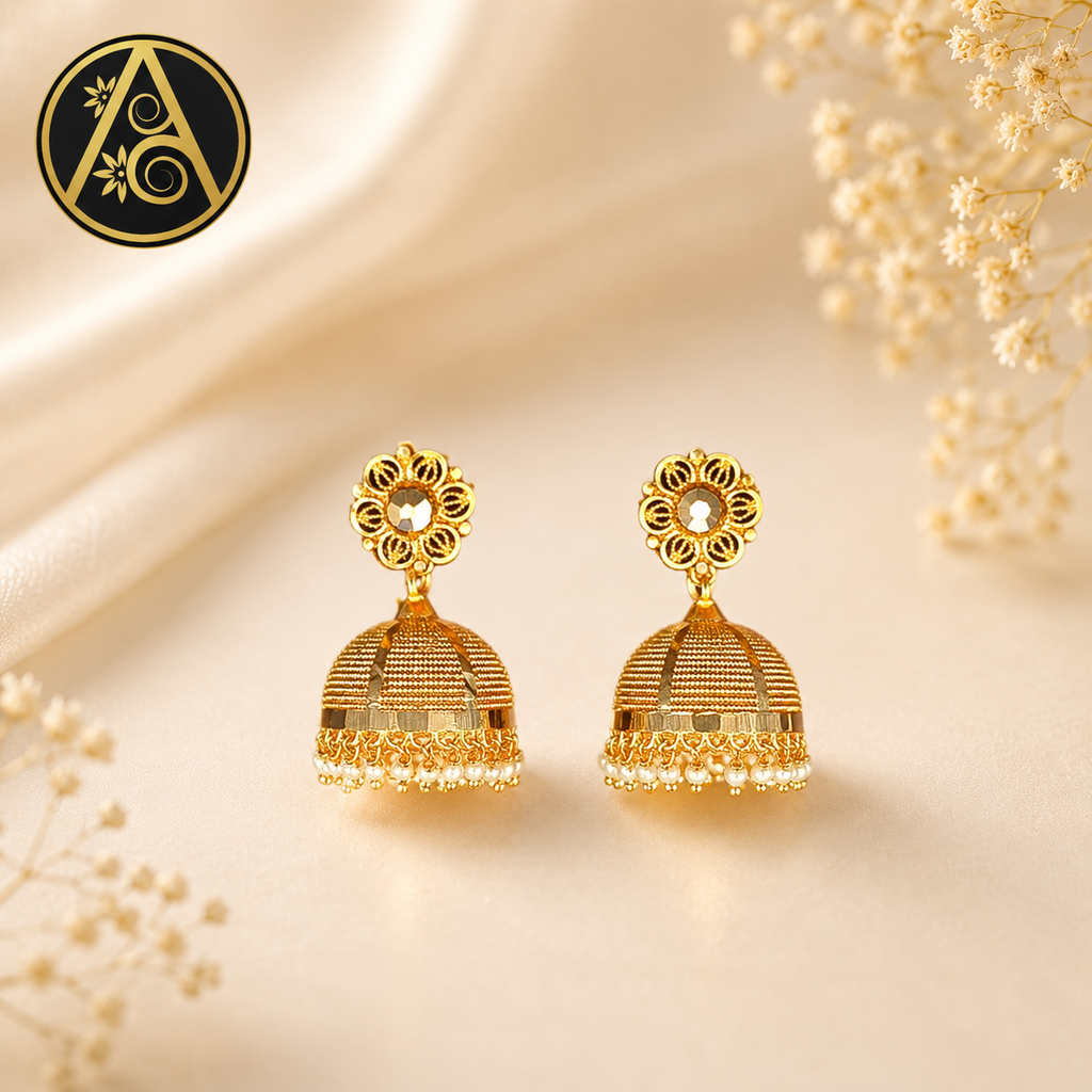 Premium Plated Earring (Premium Plated Pearl Jhumka Earrings)
