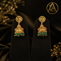 Premium Plated Earring (Premium Plated Green Beaded Jhumka Earrings)