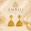 Premium Plated Earring (Premium Plated Floral Jhumka Earrings)