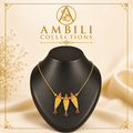 Premium Plated Necklace (Premium Plated Traditional Triple Pendant Necklace)
