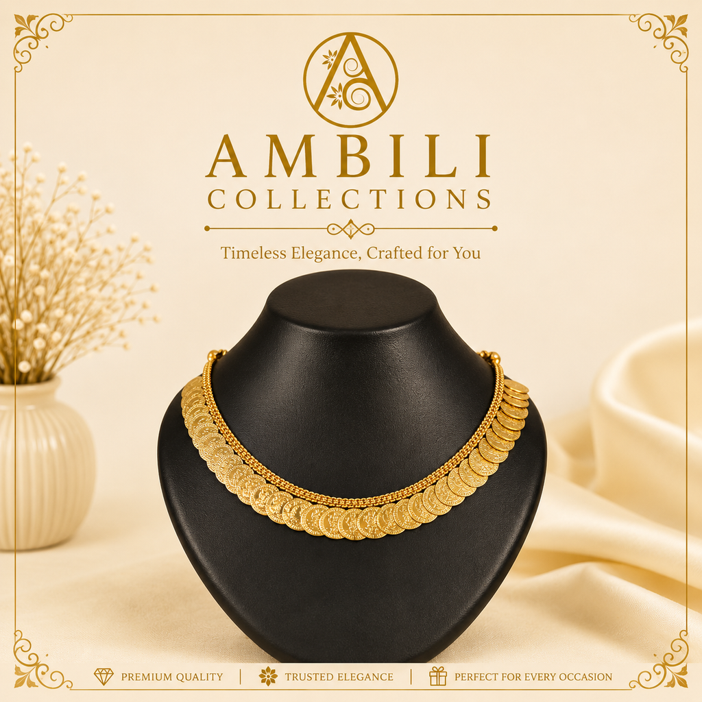 Premium Plated Necklace(Premium Gold-Toned Kasu Mala / Coin Necklace)
