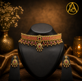 Imitation Jewelry-Royal Ruby & Emerald Bridal Choker Set – Premium Imitation Jewelry