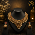 Imitation Jewelry -Temple Lakshmi Bridal Necklace Set