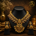Imitation Jewelry (Royal Lakshmi Temple Necklace Set )
