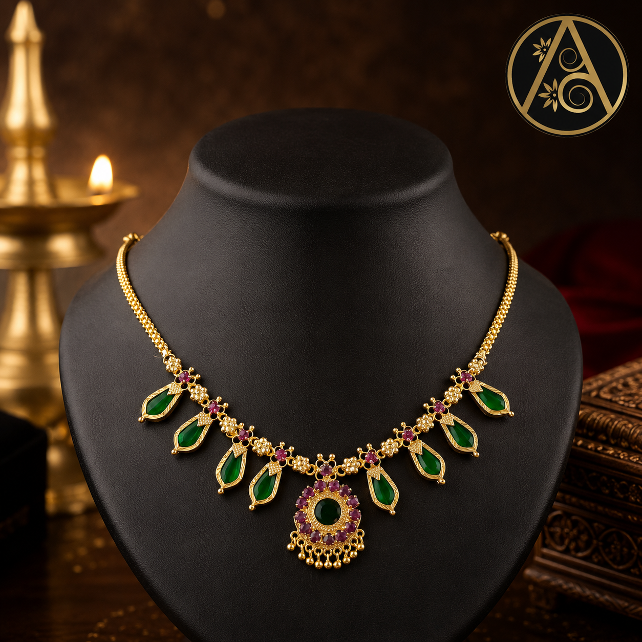 Premium Plated Jewelry(Naagapadam Premium Plated Necklace)