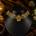 Premium Plated Jewelry(Premium Plated Emerald Nagapadam Choker Necklace)