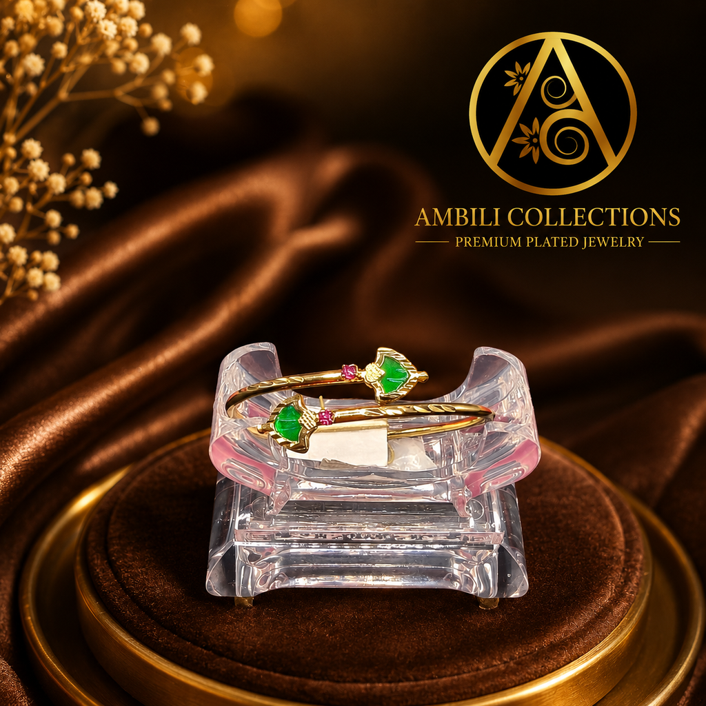 Premium Plated Adjustable /Open Cuff Bangle (Palakka Bangle)