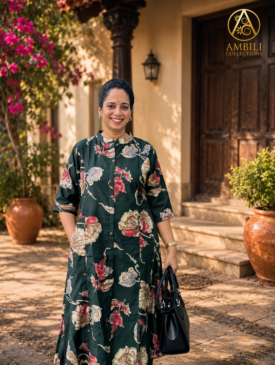 Kurta /Kurti Palazzo set (Elegant Floral Printed Co-ord Kurti Set)