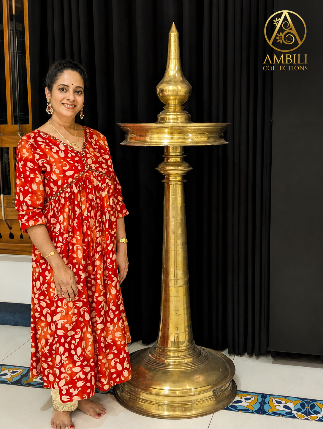 KURTI (Elegant Floral Printed Anarkali Kurti)
