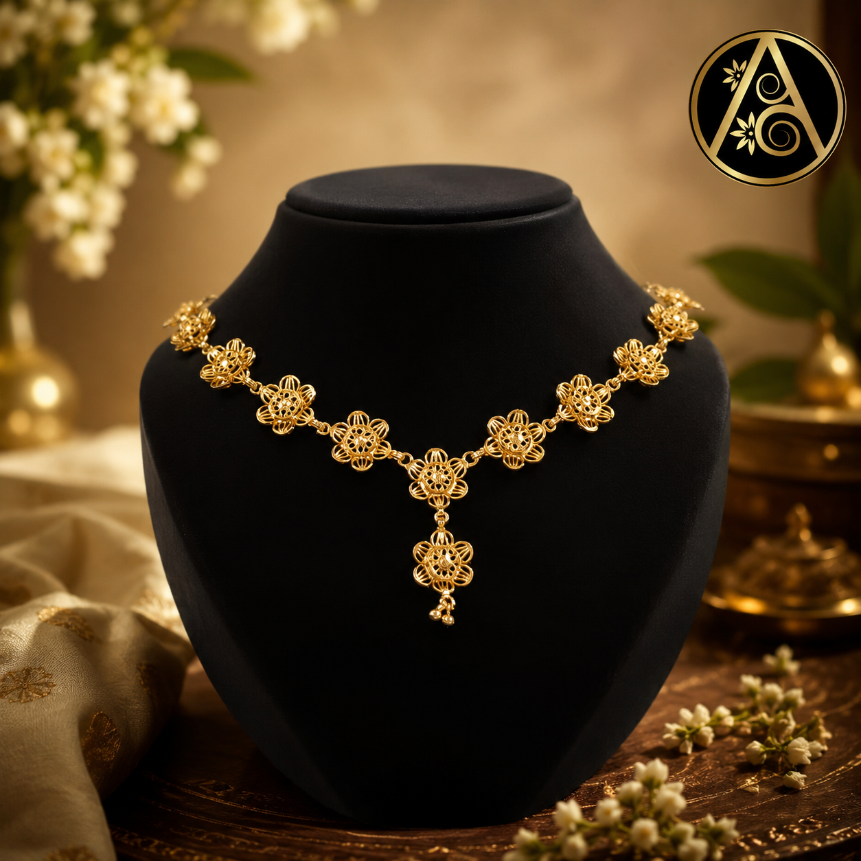 Premium Plated Jewelry -Necklace (Premium Plated Floral Necklace)