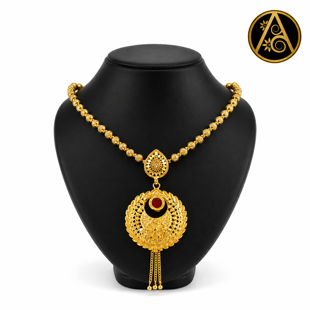 Premium Plated Jewelry -Pendant Necklace  (Premium Plated Temple Pendant Necklace)