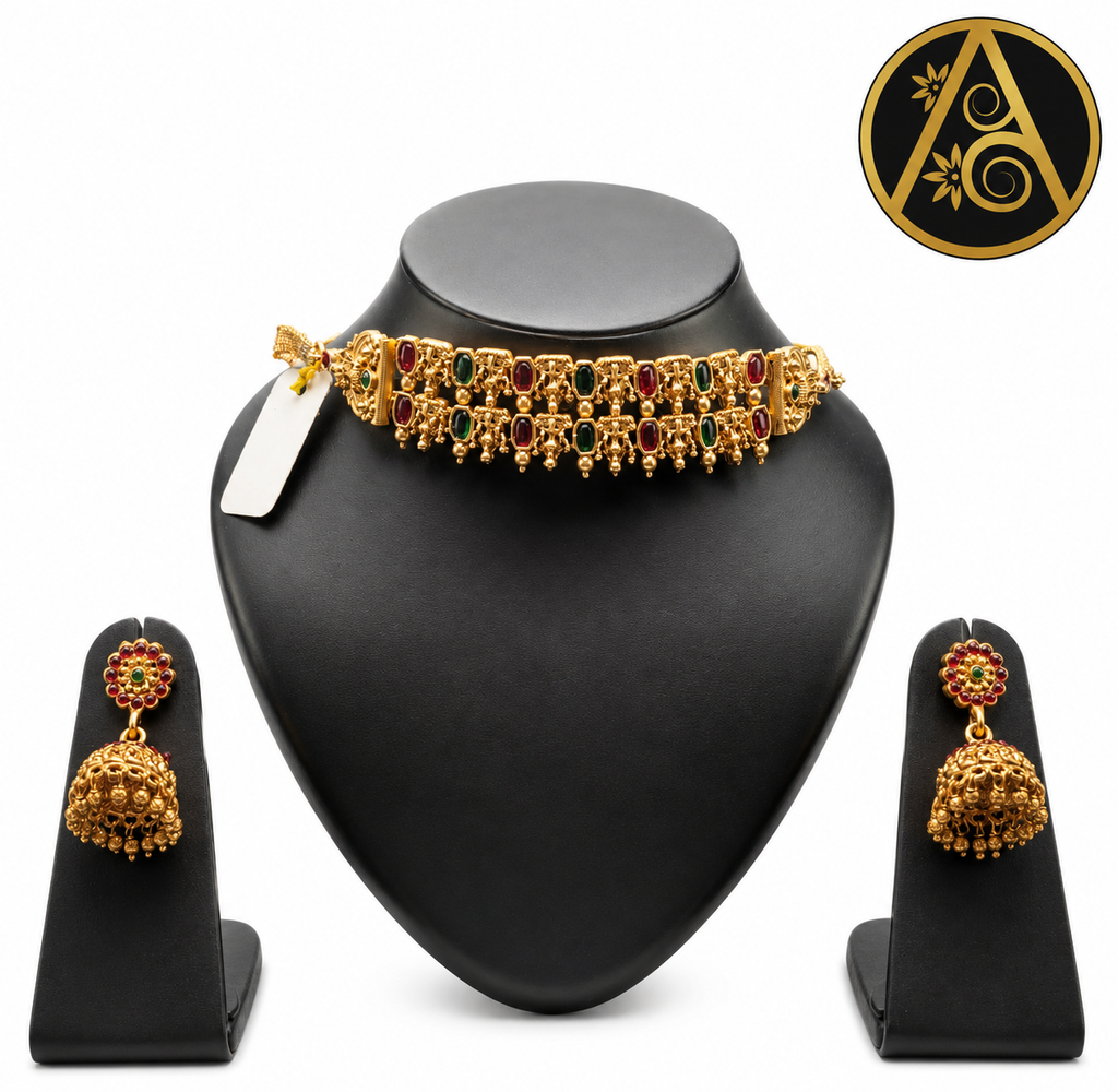 Imitation Jewelry - choker set (Temple Choker Set)