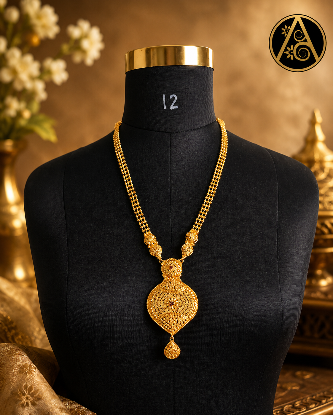 Premium plated jewelry - Pendant Necklace  (Premium Plated Traditional Long Pendant Necklace)
