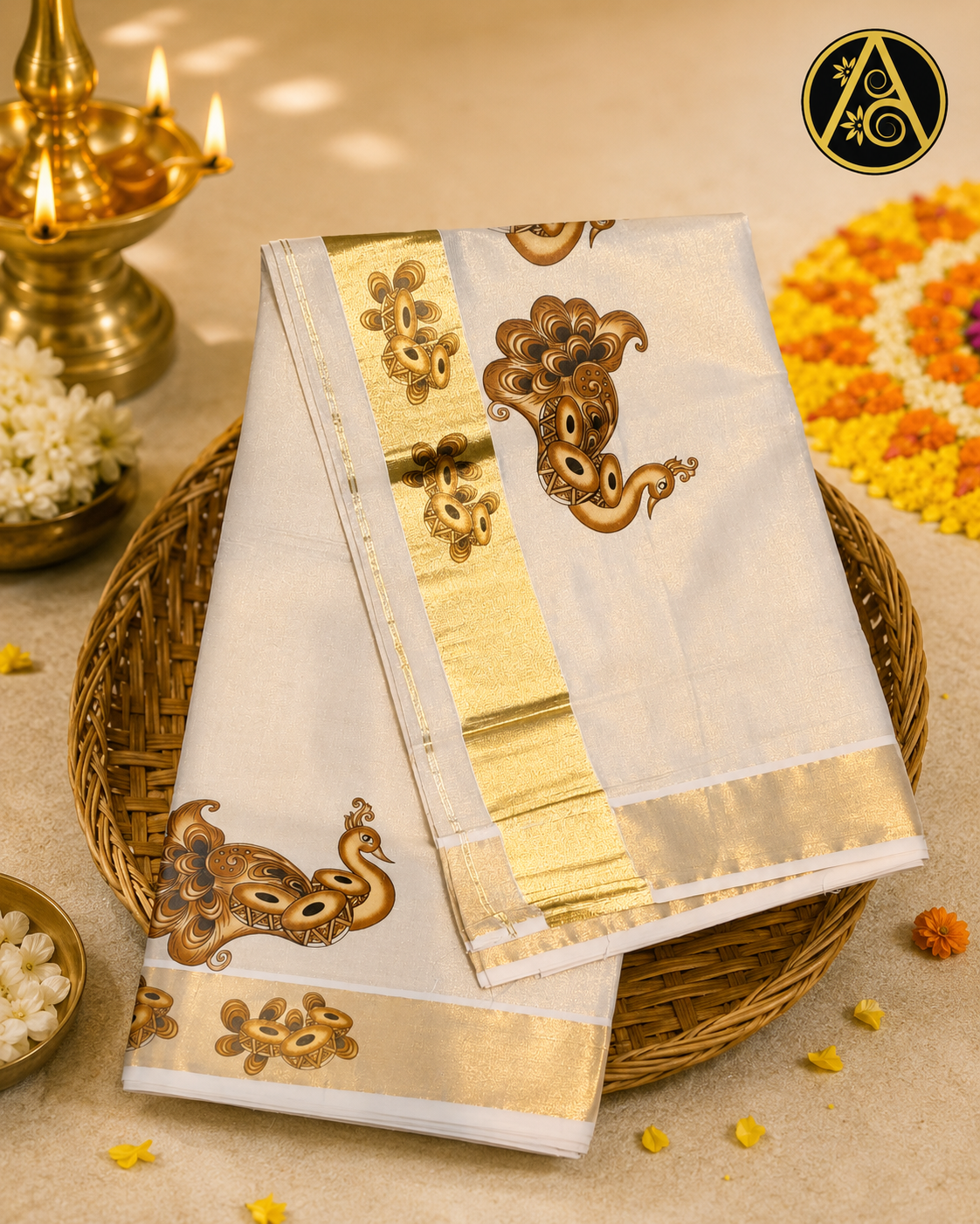 Kerala kasavu saree (Mayura Heritage Kerala Kasavu Saree)
