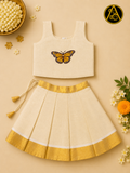 Kids Pattu Pavadai (Premium Kerala Kasavu Pattu Pavadai Set)