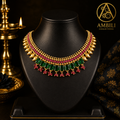 Premium Plated Jewelry (Premium Plated Emerald & Ruby Statement Necklace – Royal Heritage Collection)