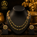 Imitation Jewelry(Emerald Bloom  Necklace Set)