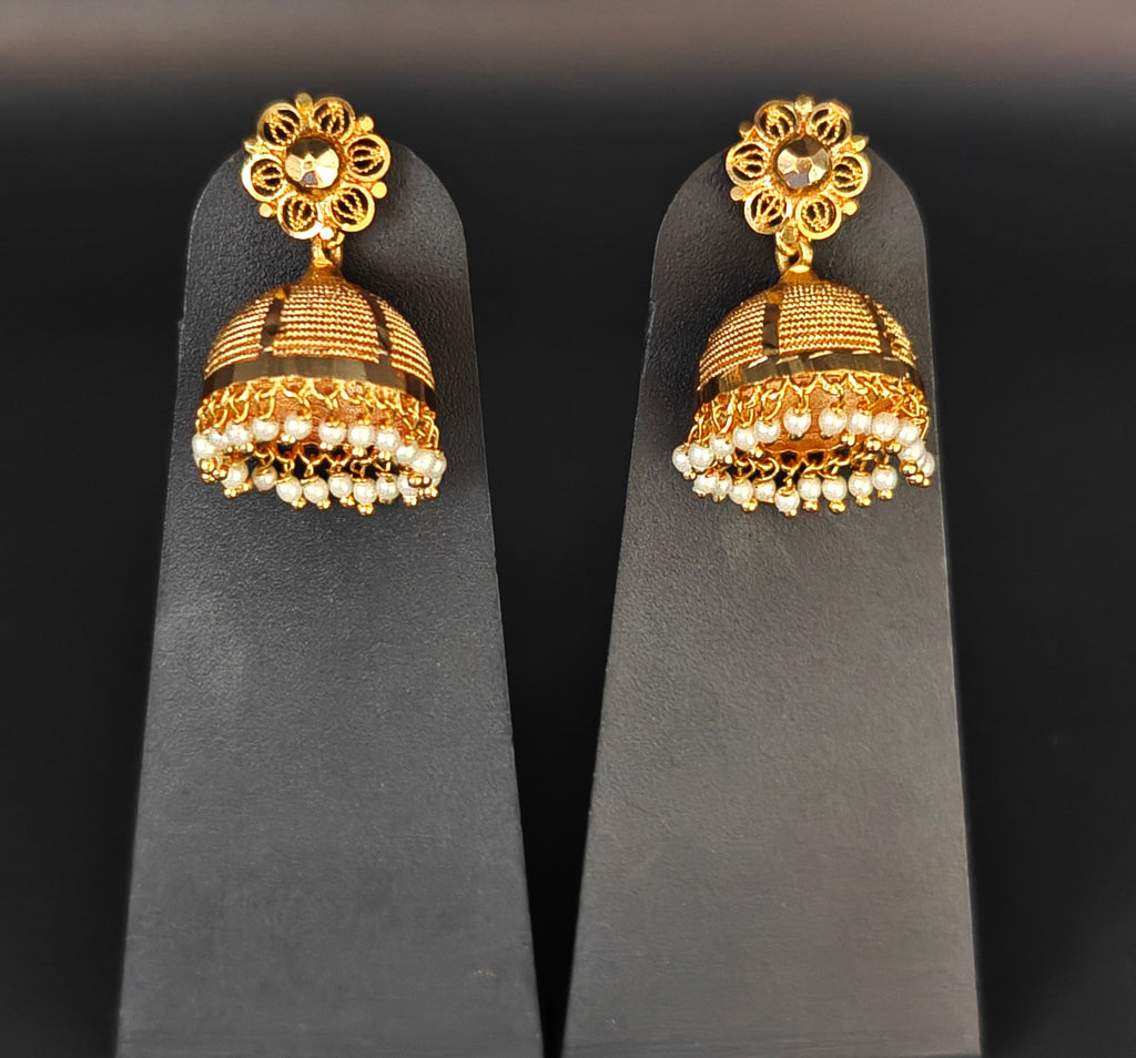 Premium Plated Earring (Premium Plated Pearl Jhumka Earrings)