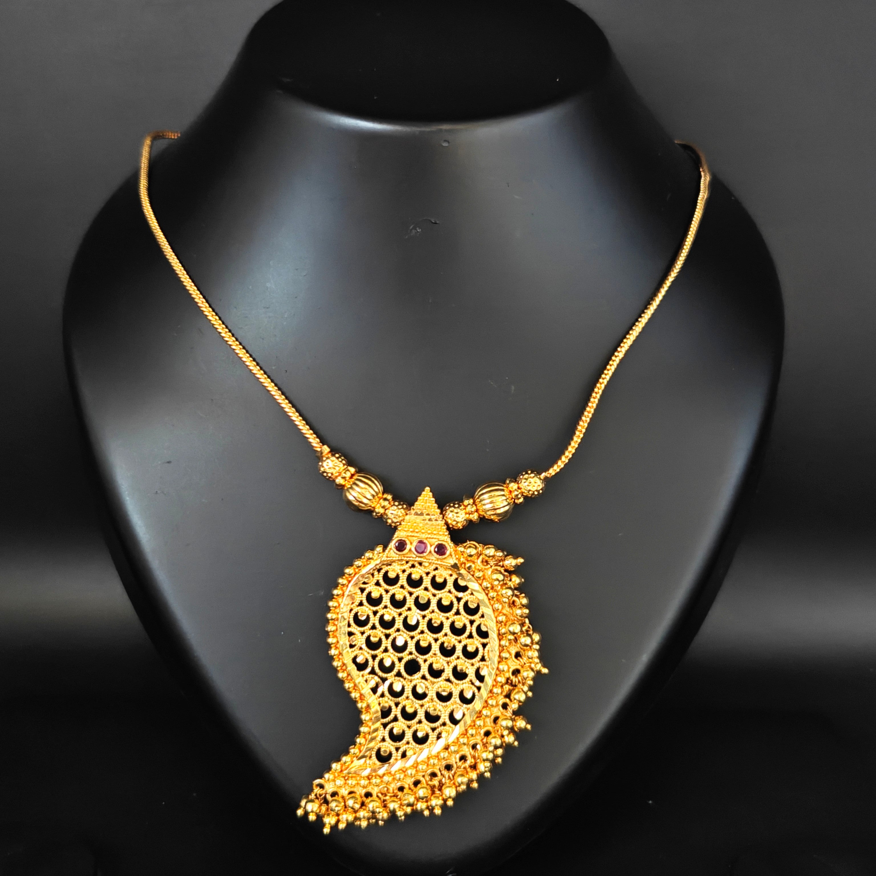 Premium Plated necklace (Premium Plated Traditional Mango Pendant Necklace)