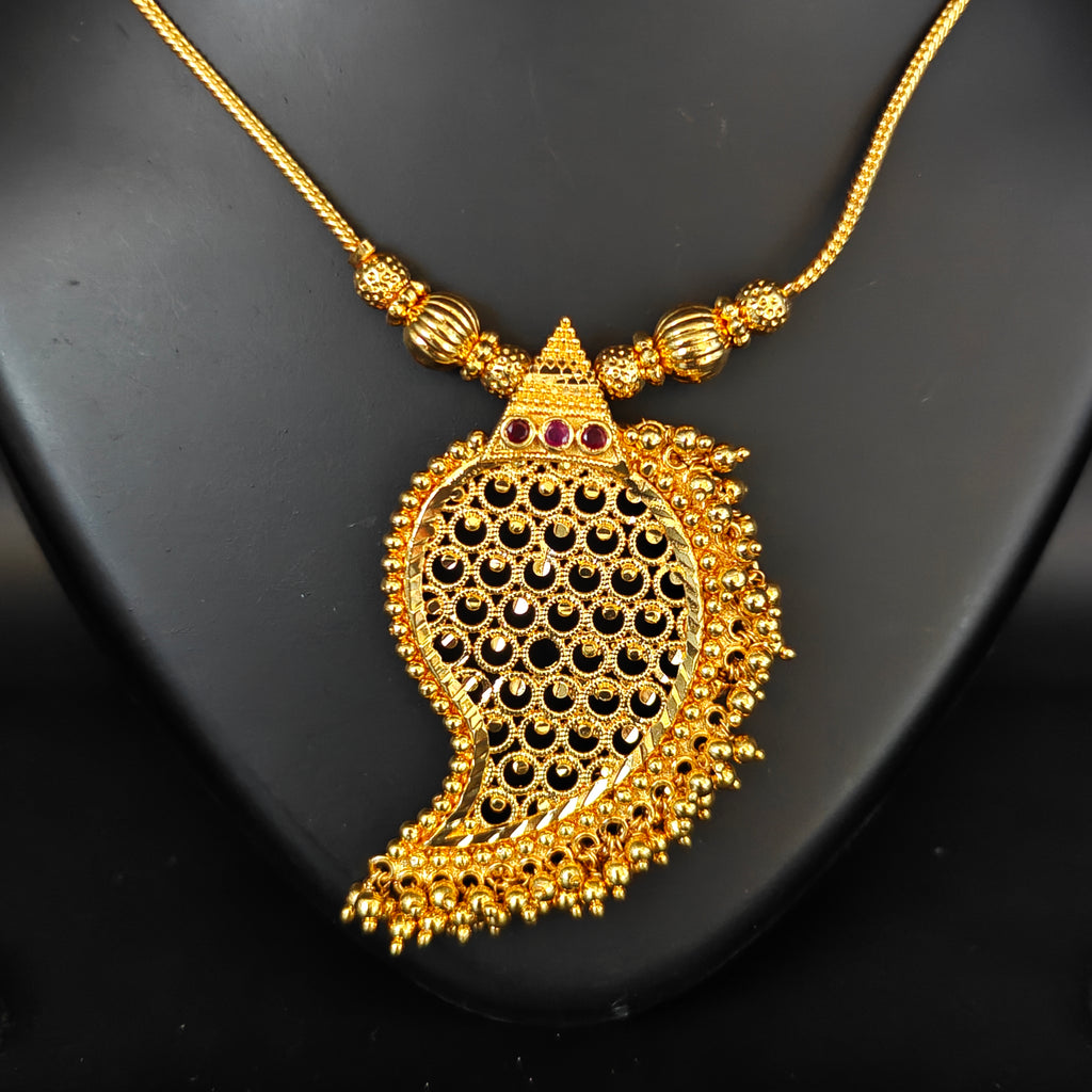 Premium Plated necklace (Premium Plated Traditional Mango Pendant Necklace)