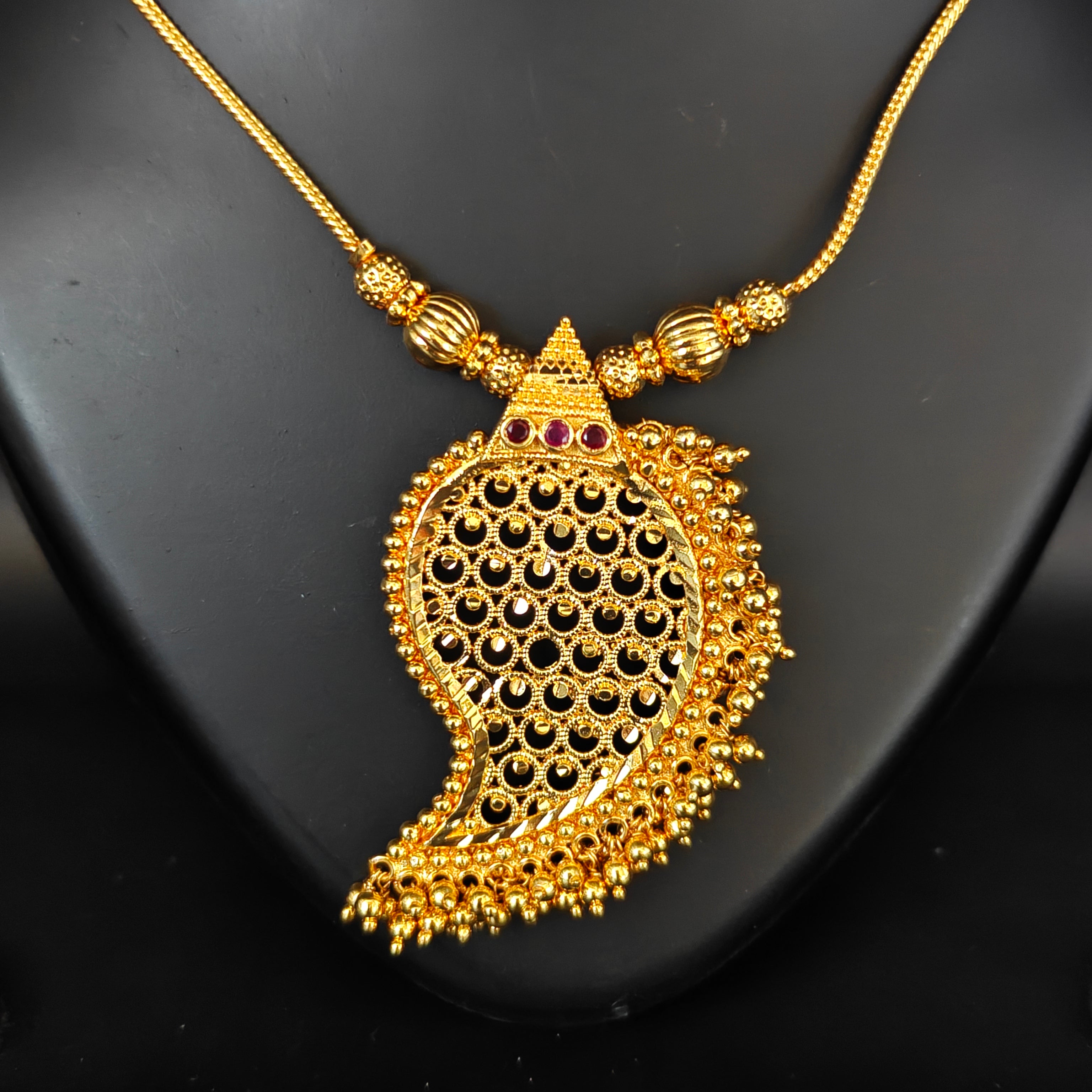 Premium Plated necklace (Premium Plated Traditional Mango Pendant Necklace)