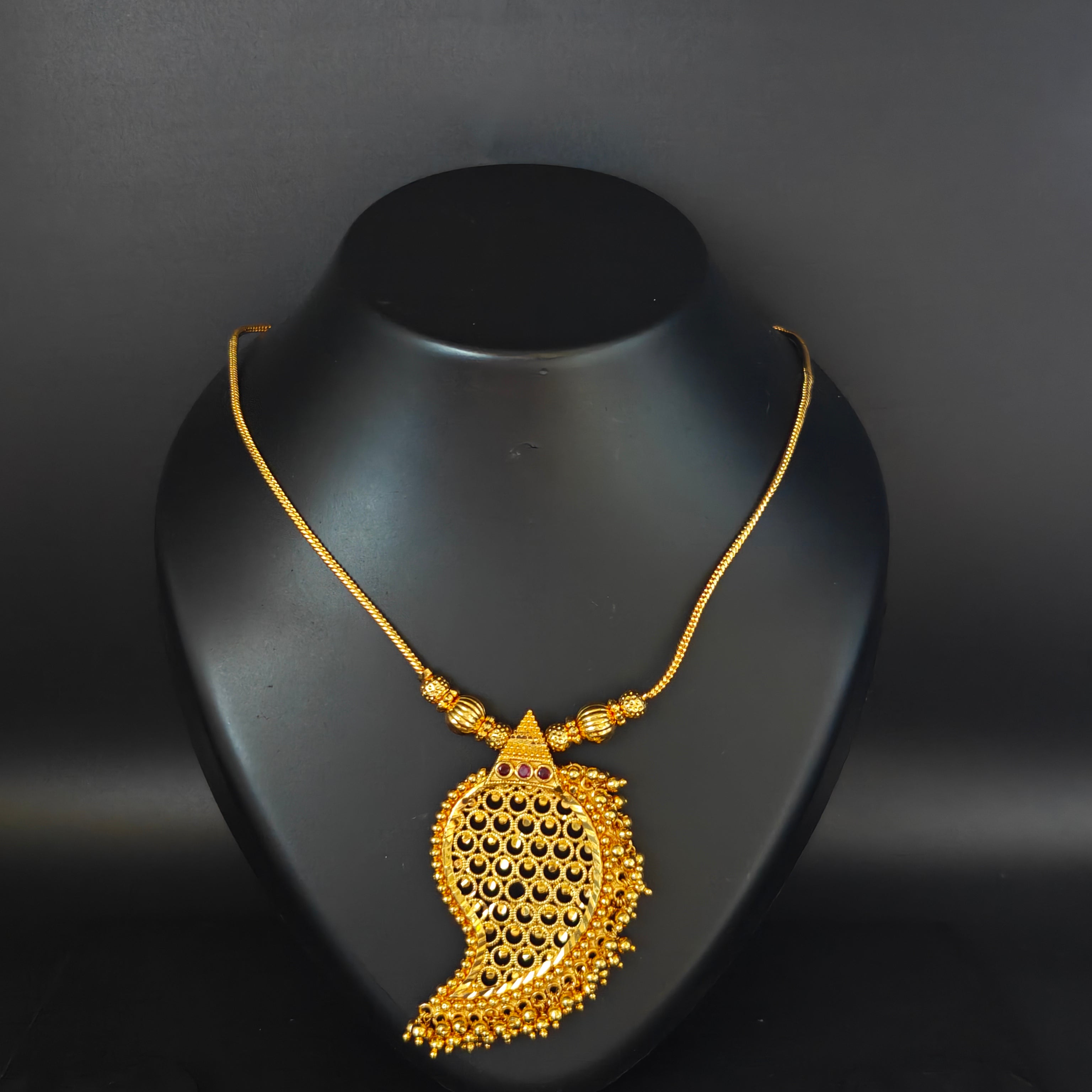 Premium Plated necklace (Premium Plated Traditional Mango Pendant Necklace)