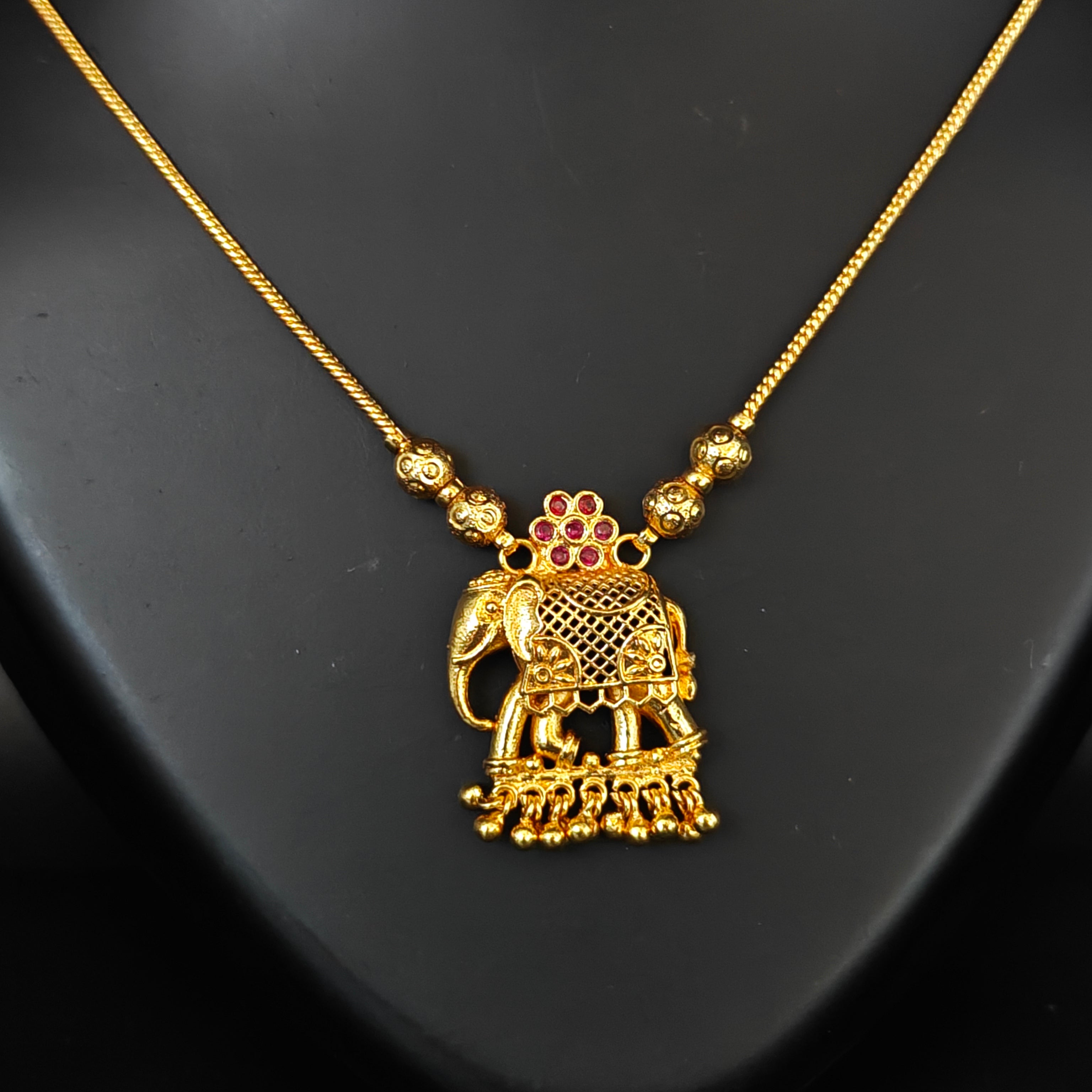 Premium Plated Necklace set(Premium Plated Traditional Elephant Pendant Necklace Set)