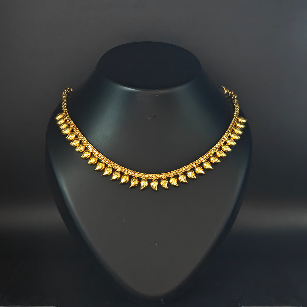 Premium Plated Jewelry(Premium Gold-Toned Mango Design Necklace)