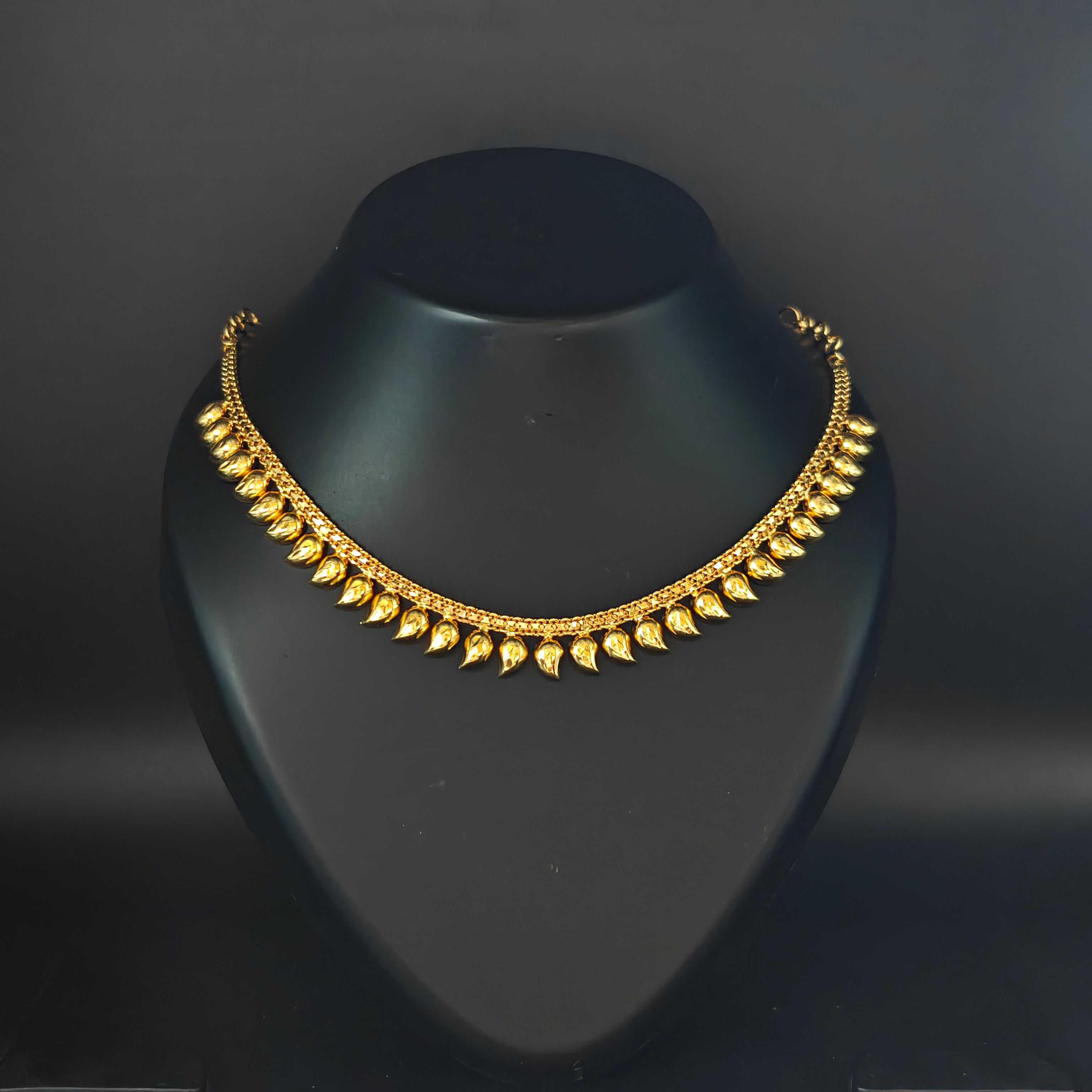 Premium Plated Jewelry(Premium Gold-Toned Mango Design Necklace)