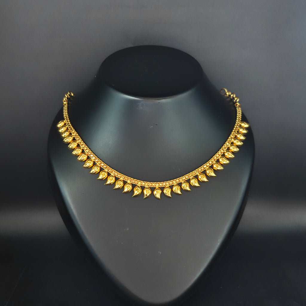 Premium Plated Jewelry(Premium Gold-Toned Mango Design Necklace)