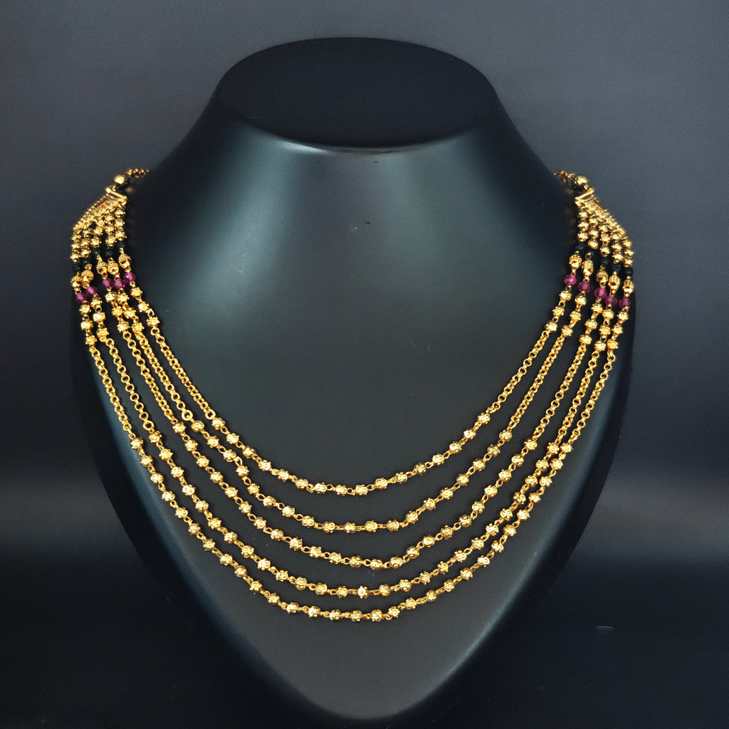 Premium Plated Jewelry(Premium Multi-Layer Gold-Toned Necklace)