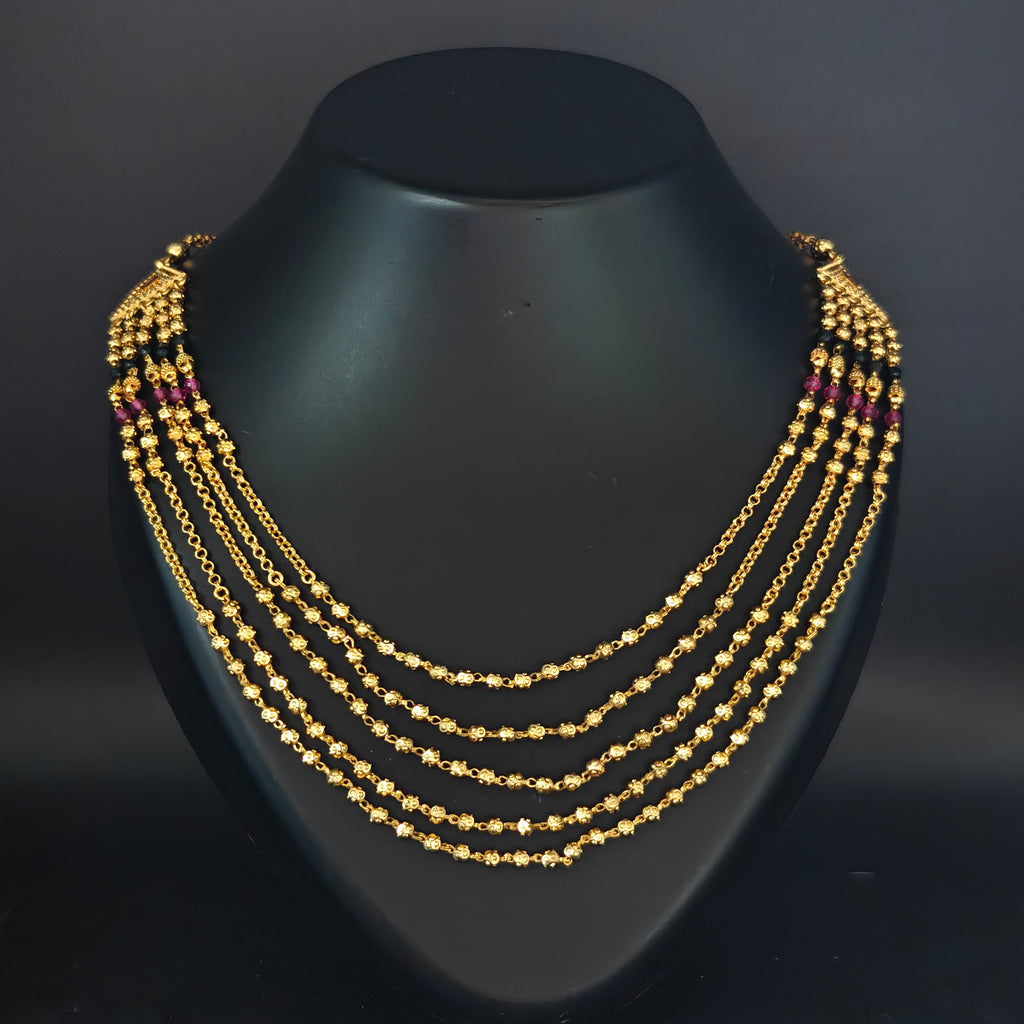 Premium Plated Jewelry(Premium Multi-Layer Gold-Toned Necklace)