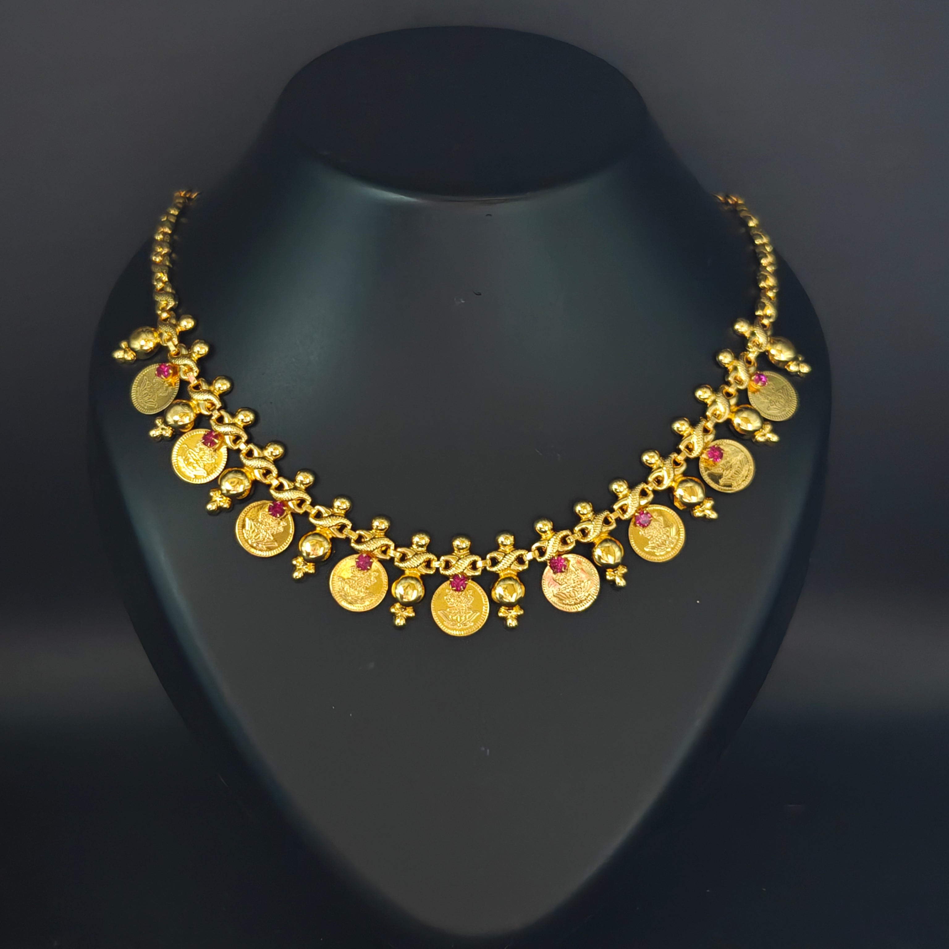 Premium Plated Necklace(Premium Gold-Toned Coin Necklace)