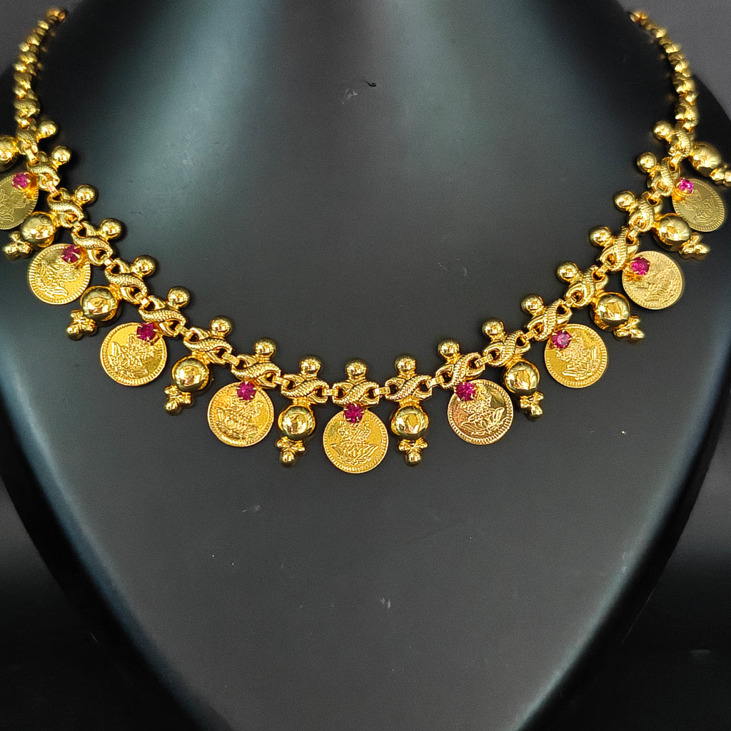 Premium Plated Necklace(Premium Gold-Toned Coin Necklace)