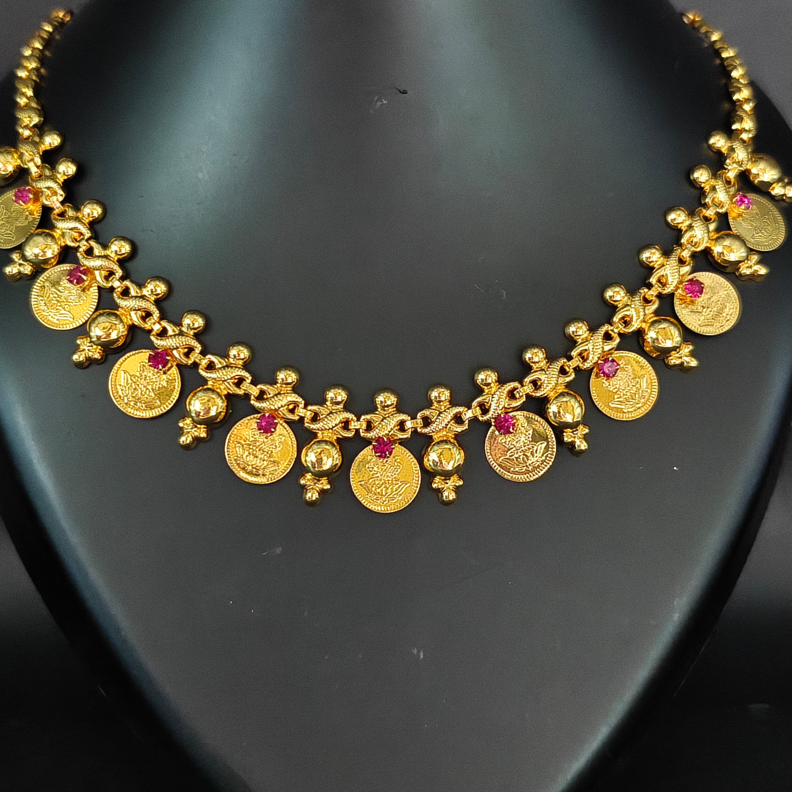 Premium Plated Necklace(Premium Gold-Toned Coin Necklace)