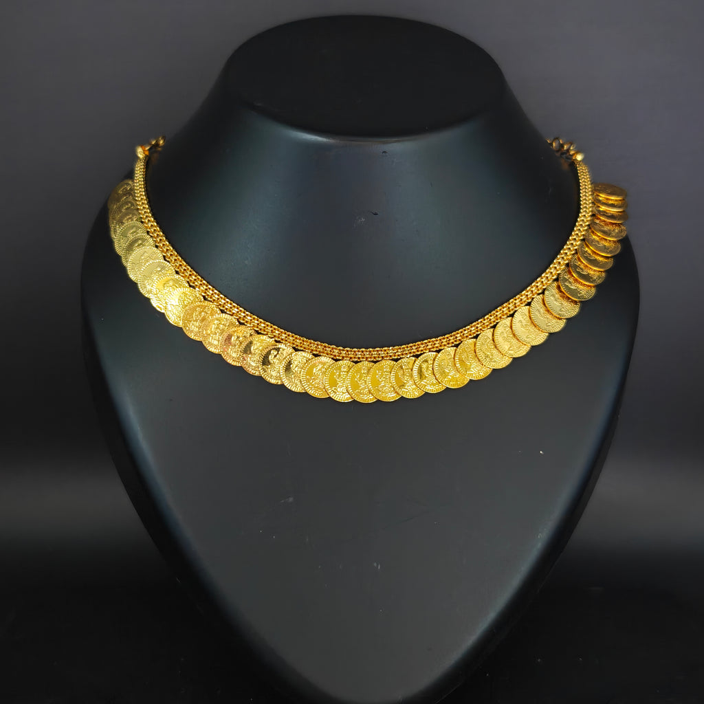 Premium Plated Necklace(Premium Gold-Toned Kasu Mala / Coin Necklace)