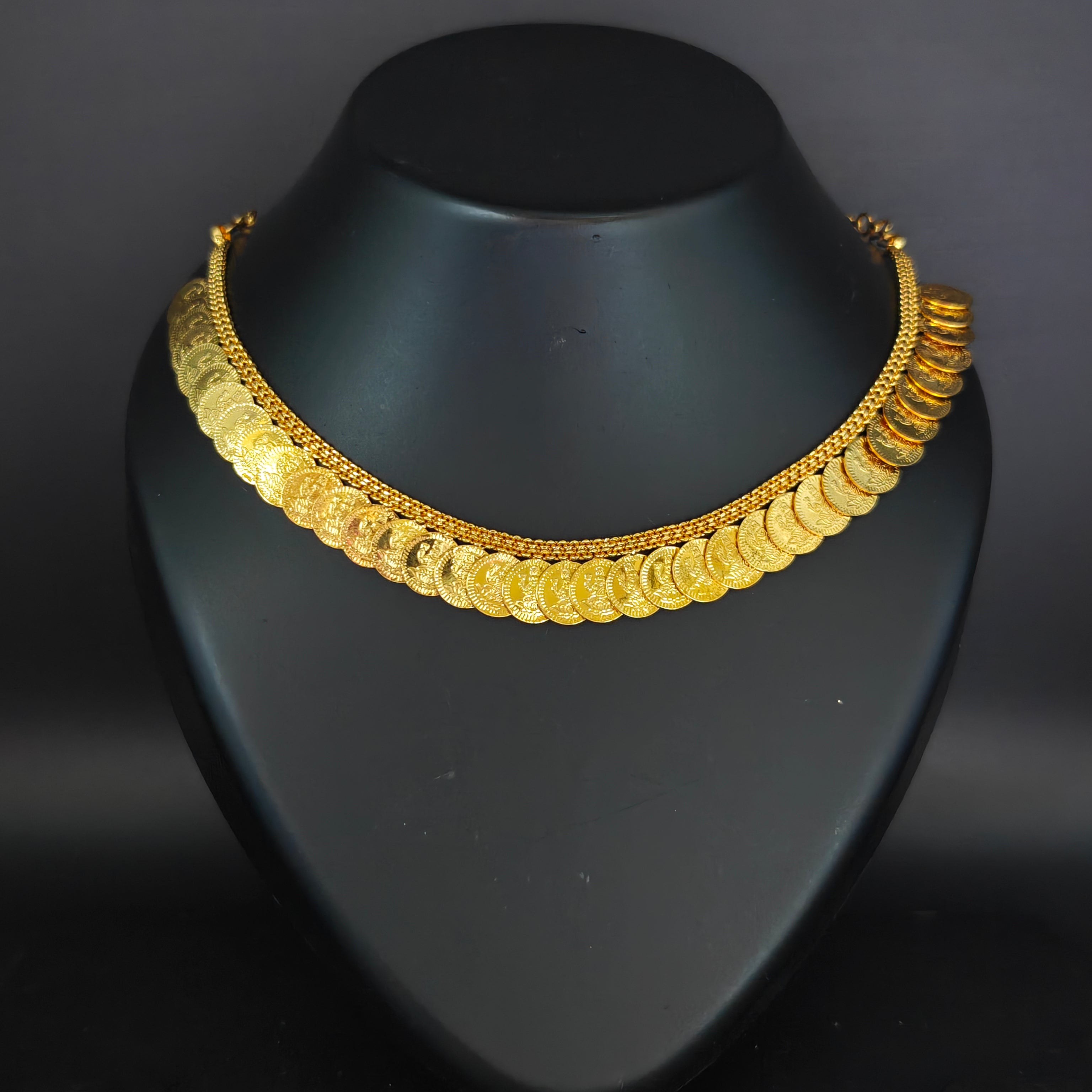 Premium Plated Necklace(Premium Gold-Toned Kasu Mala / Coin Necklace)